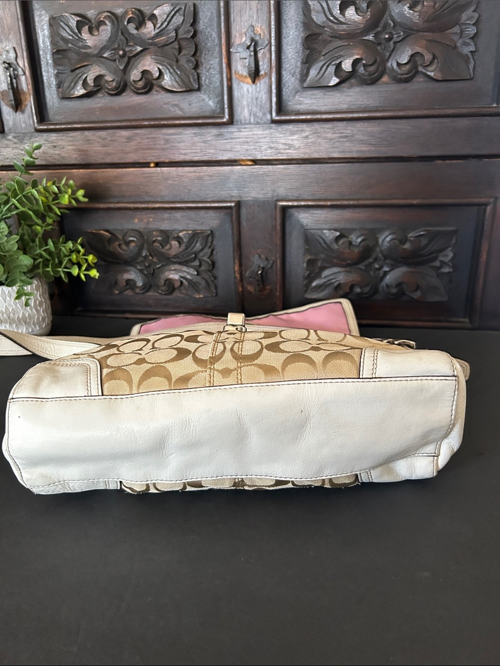 Vintage Coach Soho (or Hamptons) Signature Flap Shoulder Bag F13972 - Picture 8 of 13